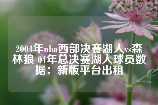 2004年nba西部决赛湖人vs森林狼 04年总决赛湖人球员数据：新版平台出租-第1张图片-皇冠信用盘出租